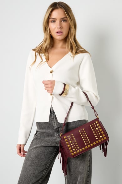 Bolsos de hombro geométricos punk de PU, accesorios diarios h5 Imagen3